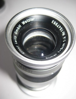 Leica ( Ernst Leitz ,Wetzlar) Elmar Camera Lens f 9cm 1:4